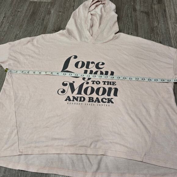 MV Sport LOVE YOU TO THE MOON & BACK Graphic NASA Souvenir Hooded Sweatshirt XL - Picture 6 of 8